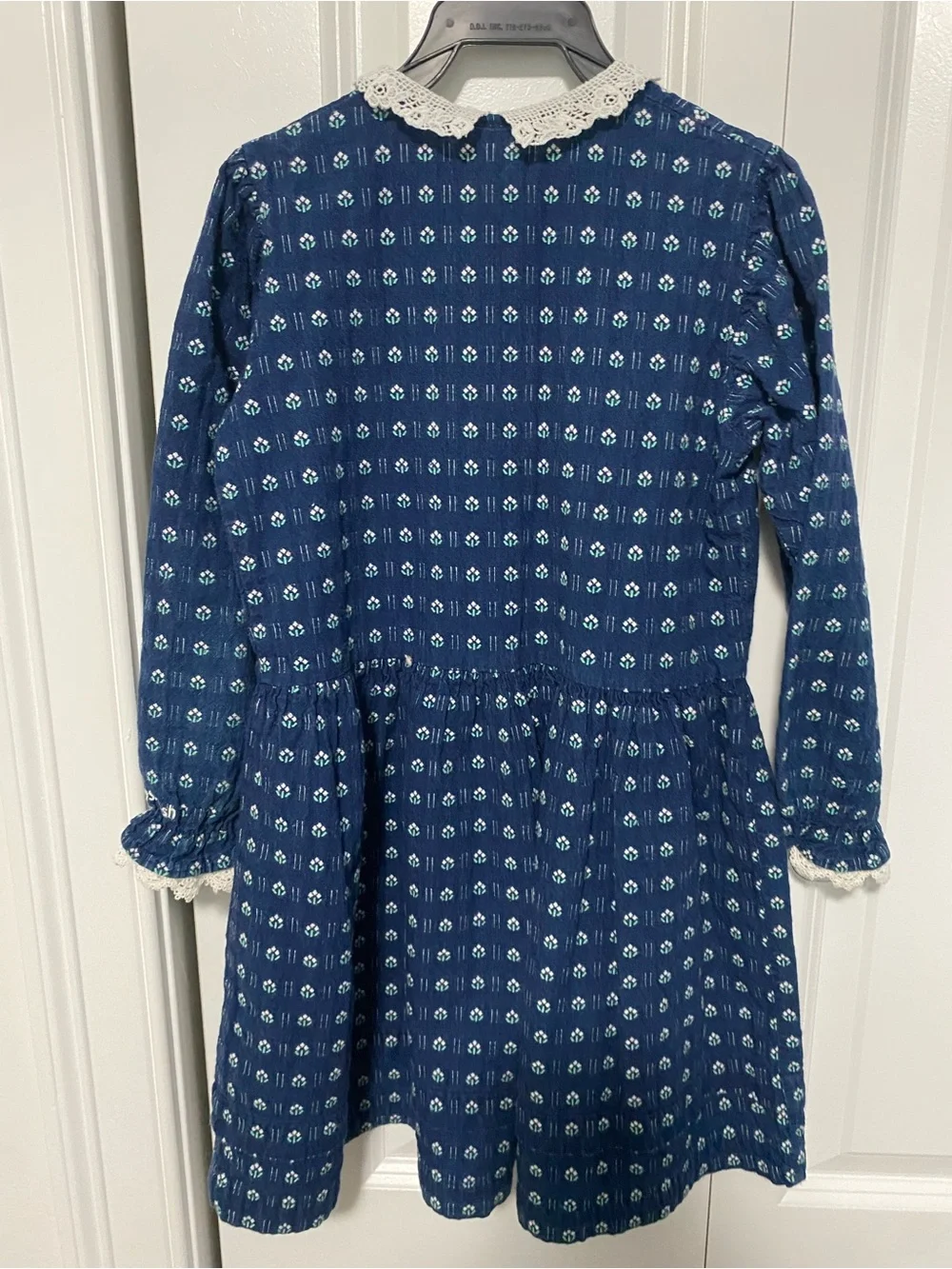 OshKosh B'gosh Vintage Navy Dress with White Lace Collar